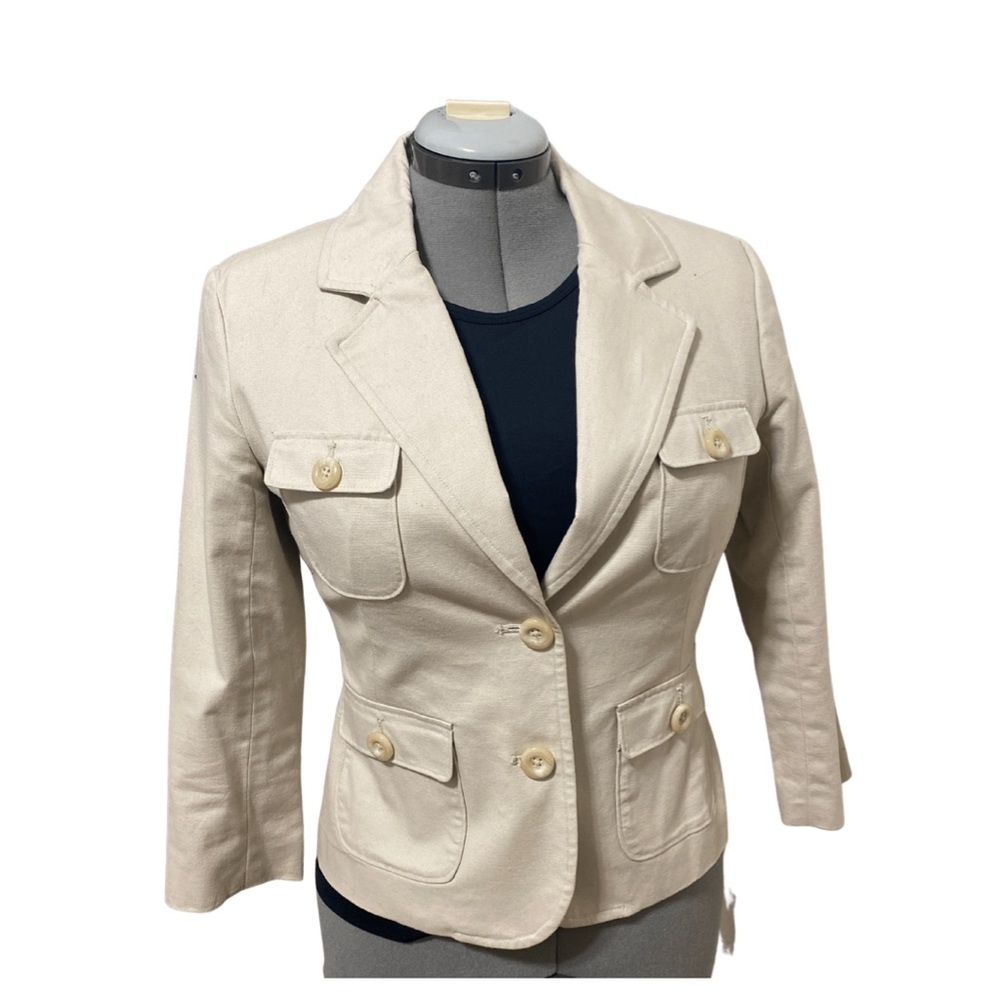 Size M Merona Cotton Khaki Blazer